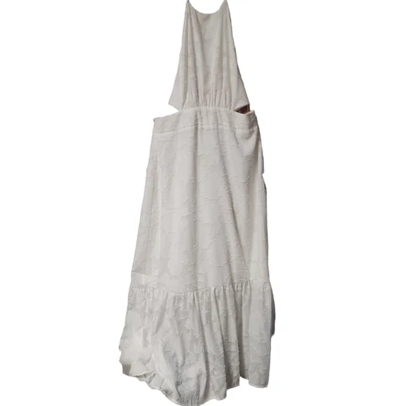 Lulus Touch of Elegance White Floral Burnout Halter Maxi Dress NWT Size XL 12/14 - Picture 11 of 14